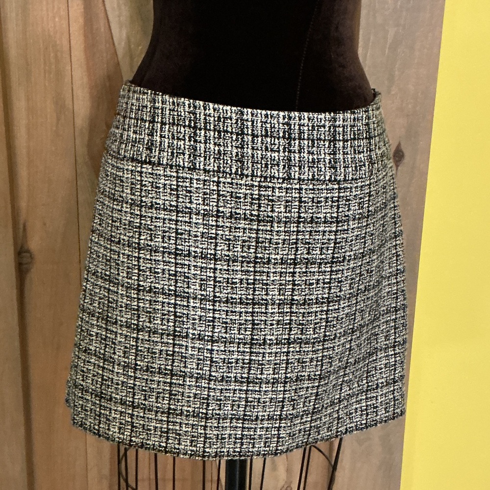 The Limited Black & White Tweed Mini Skirt